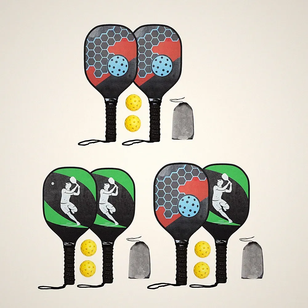Pickleball Wooden Paddle Kit Anfängerschläger Leichter, bequemer Griff