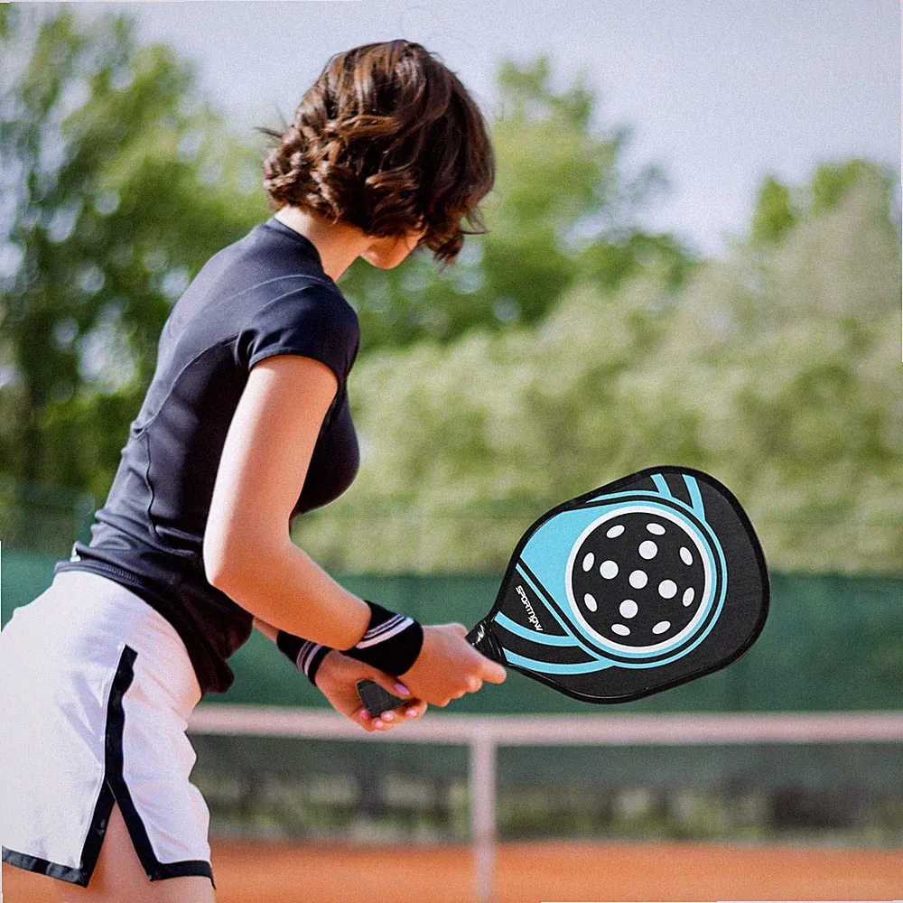 SPORTNOW Pickleball Paddles Schläger Set Pickleball-Set mit 4 Schlägern 4 Bällen