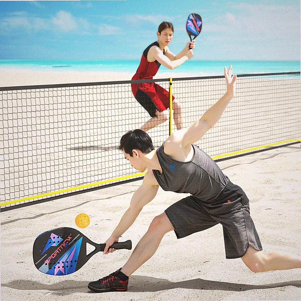 SPORTNOW Pickleball Paddles Set Schläger Set mit 2 Schlägern, Kohlefaser