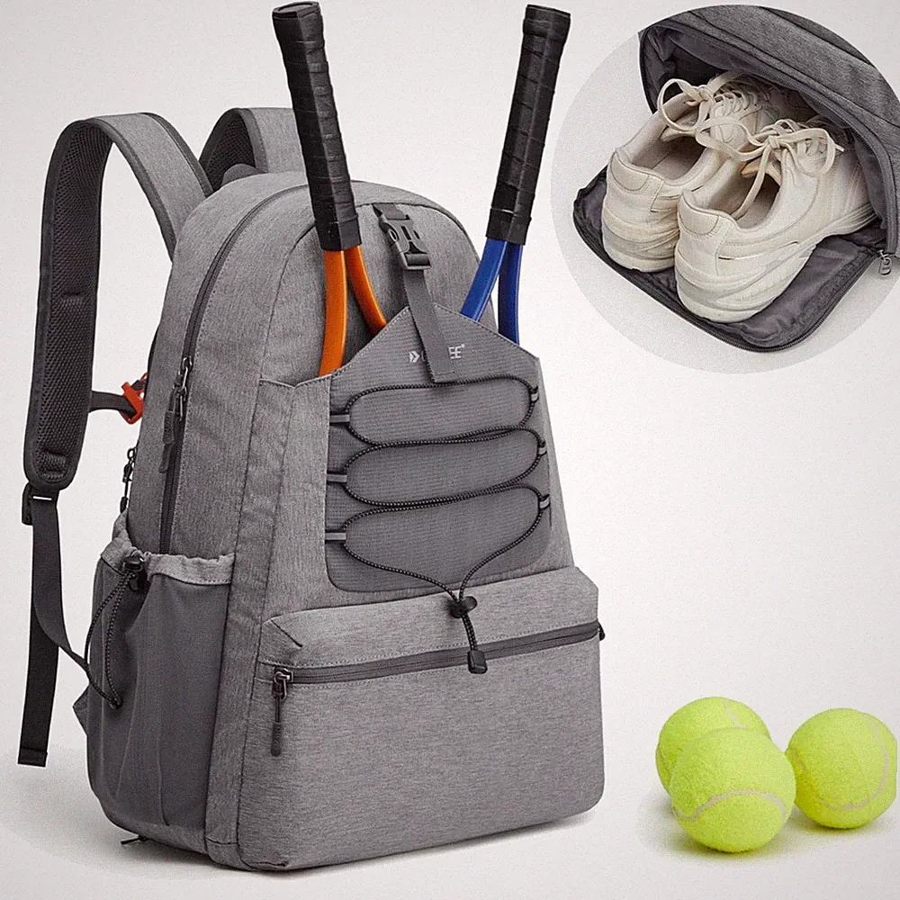 Tennis Rucksack Groß für Herren und Damen Pickleball Tasche 4 Schläger mit Sc...